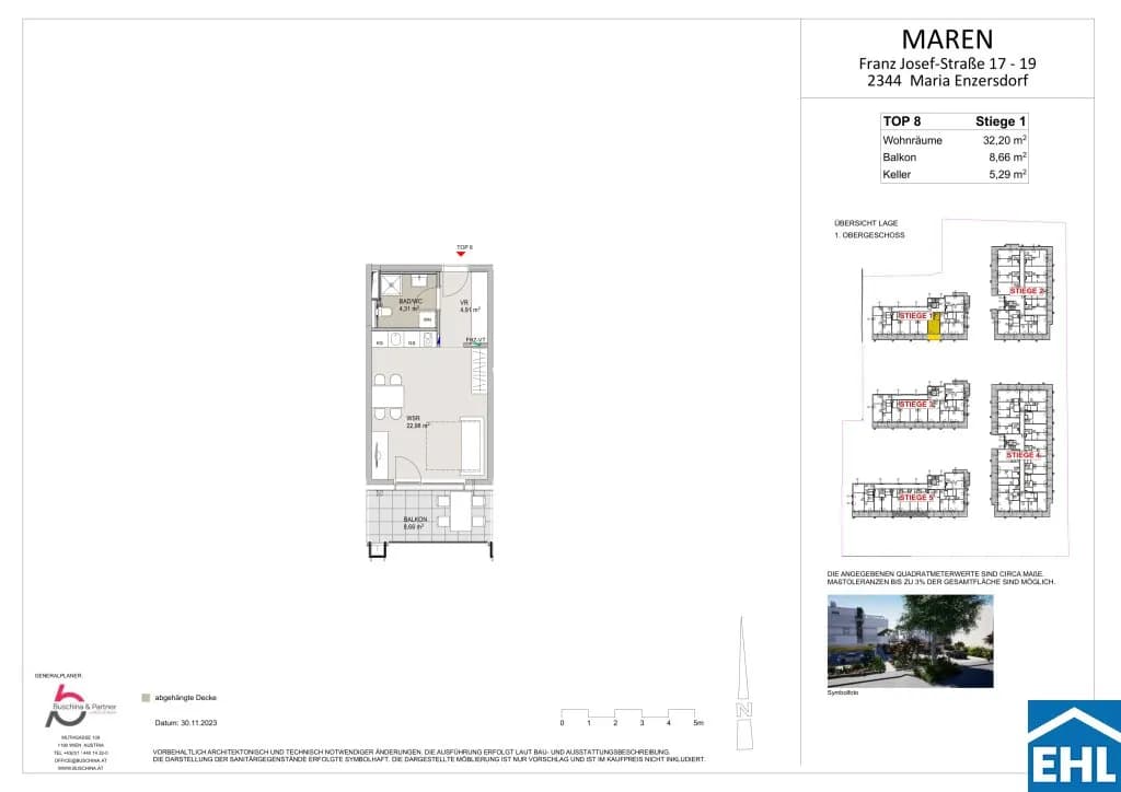 1-Zimmer-Wohnung kaufen in Mödling – 32,2 m², € 249.000 – Bild 12 von 12