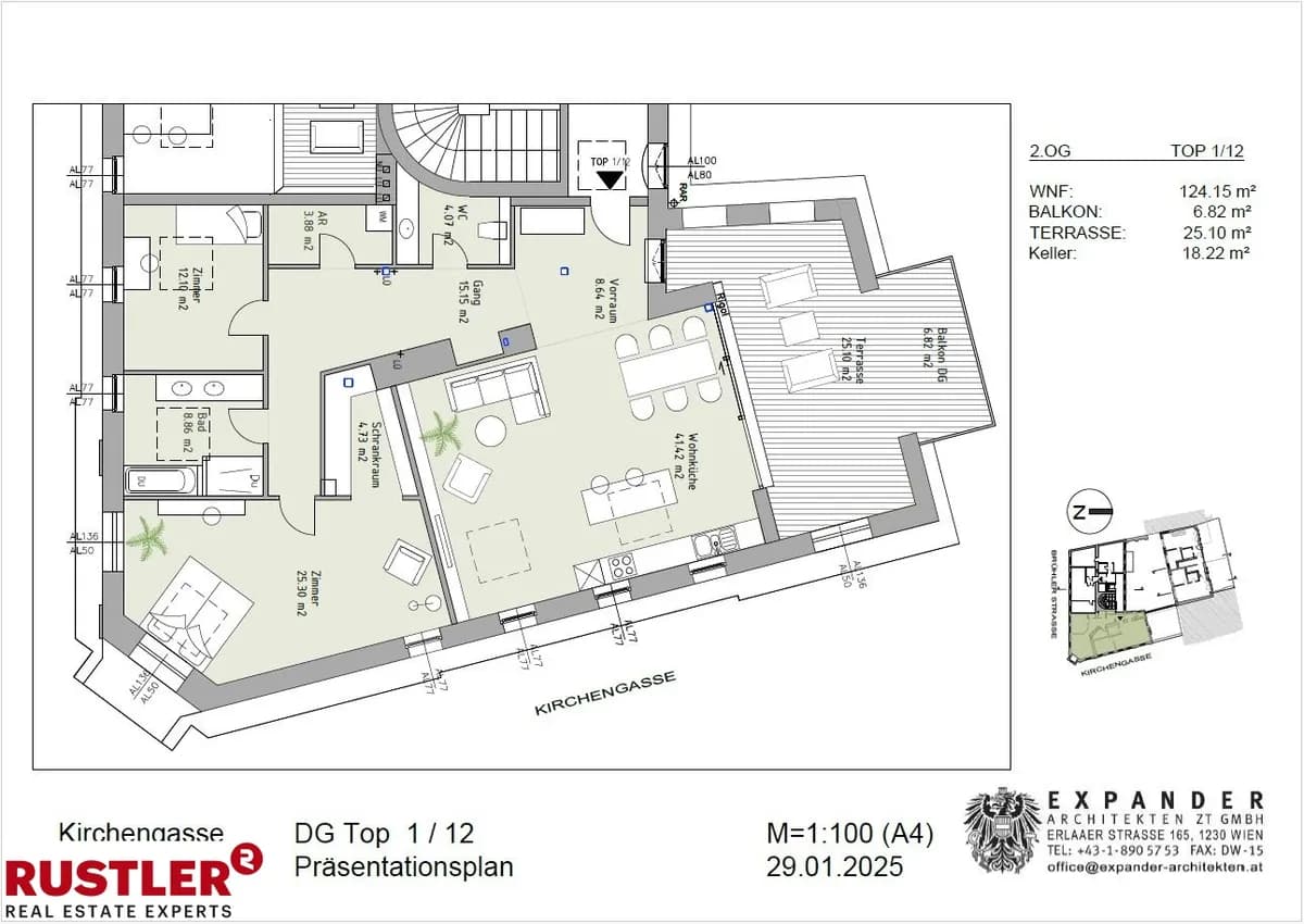 3-Zimmer-Wohnung kaufen in Mödling – 124 m², € 1.250.000 – Bild 2 von 7