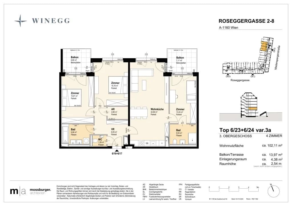 4-Zimmer-Wohnung kaufen in Wien – 102,11 m², € 720.200 – Bild 7 von 7
