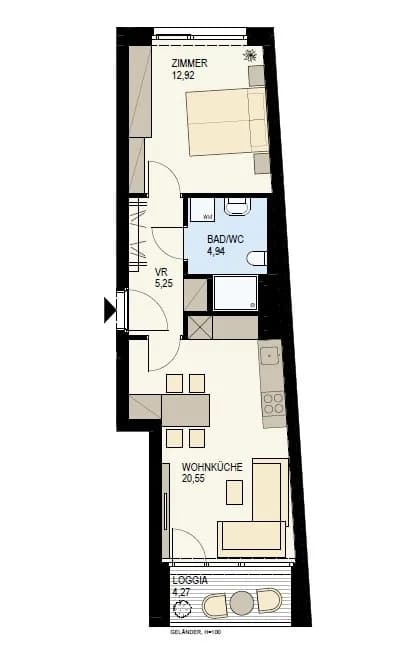 2-Zimmer-Wohnung kaufen in Wien – 47,92 m², € 569.100 – Bild 18 von 27