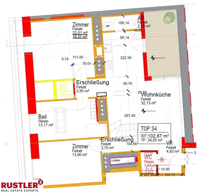 3-Zimmer-Wohnung kaufen in Wien – 102,87 m², € 910.000 – Bild 4 von 7