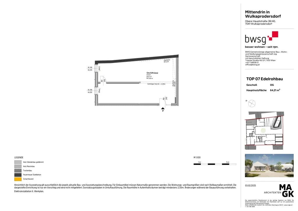 Gewerbeimmobilie mieten in Eisenstadt - Umgebung – 62,94 m², € 663 – Bild 4 von 5
