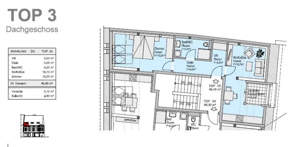 2-Zimmer-Wohnung mieten in Südoststeiermark – 46,4 m², € 460 – Bild 10 von 10