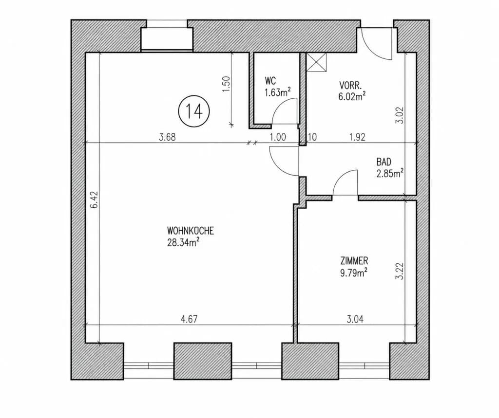 2-Zimmer-Wohnung kaufen in Wien – 48,63 m², € 188.000 – Bild 9 von 9