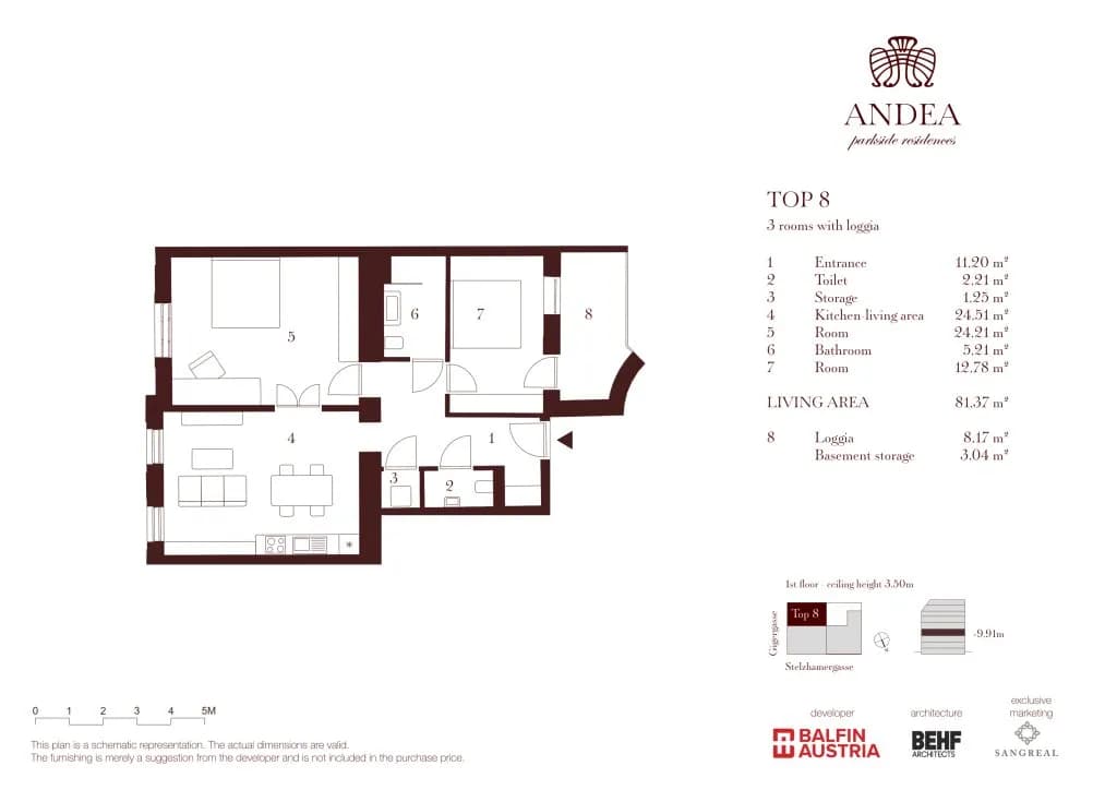 3-Zimmer-Wohnung kaufen in Wien – 81,37 m², € 1.049.000 – Bild 10 von 10