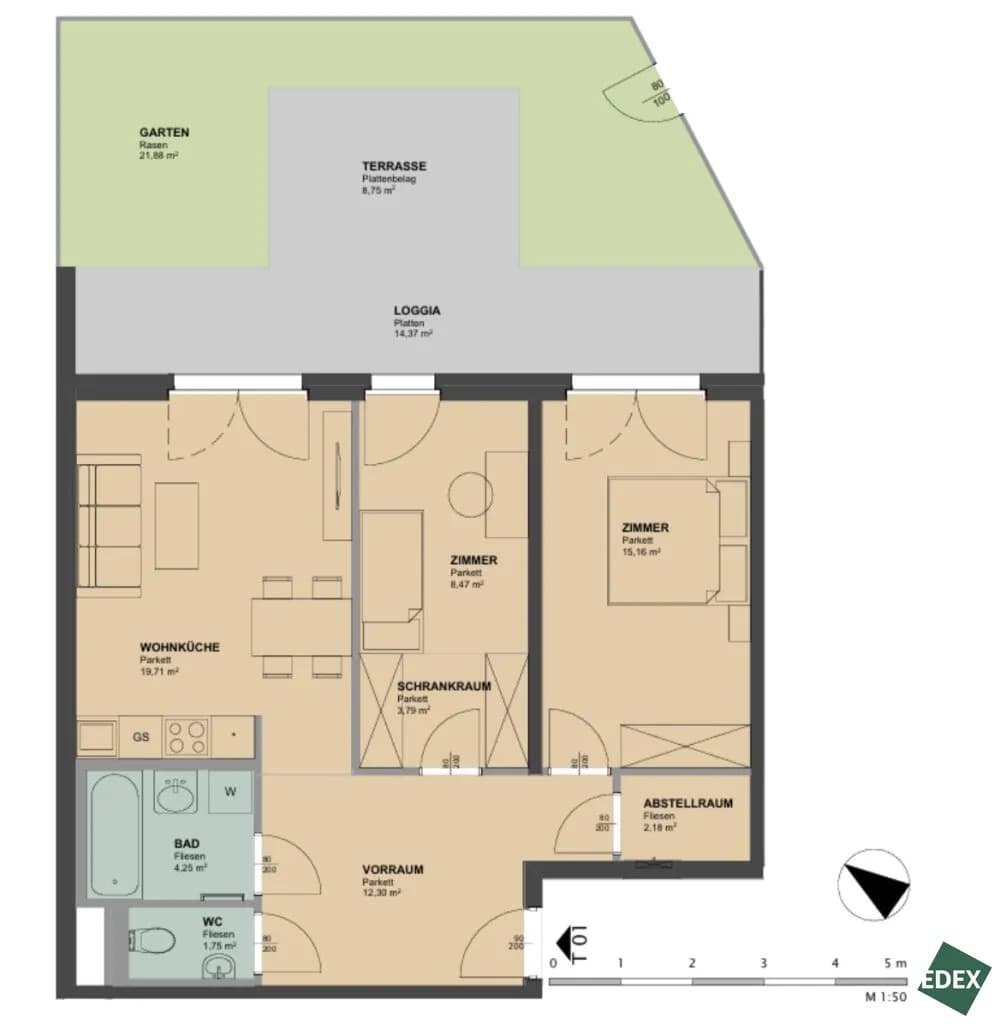 3-Zimmer-Wohnung mieten in Wien – 82 m², € 1.629 – Bild 13 von 13