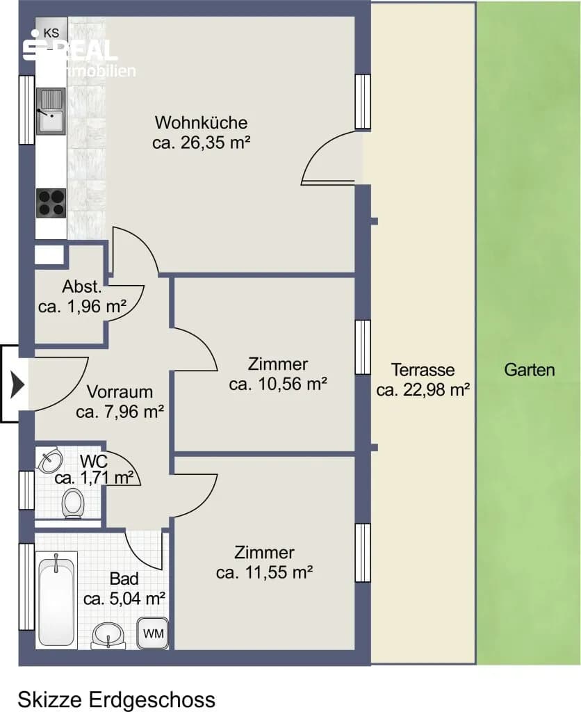 2-Zimmer-Wohnung kaufen in Mistelbach – 64 m², € 312.000 – Bild 12 von 13