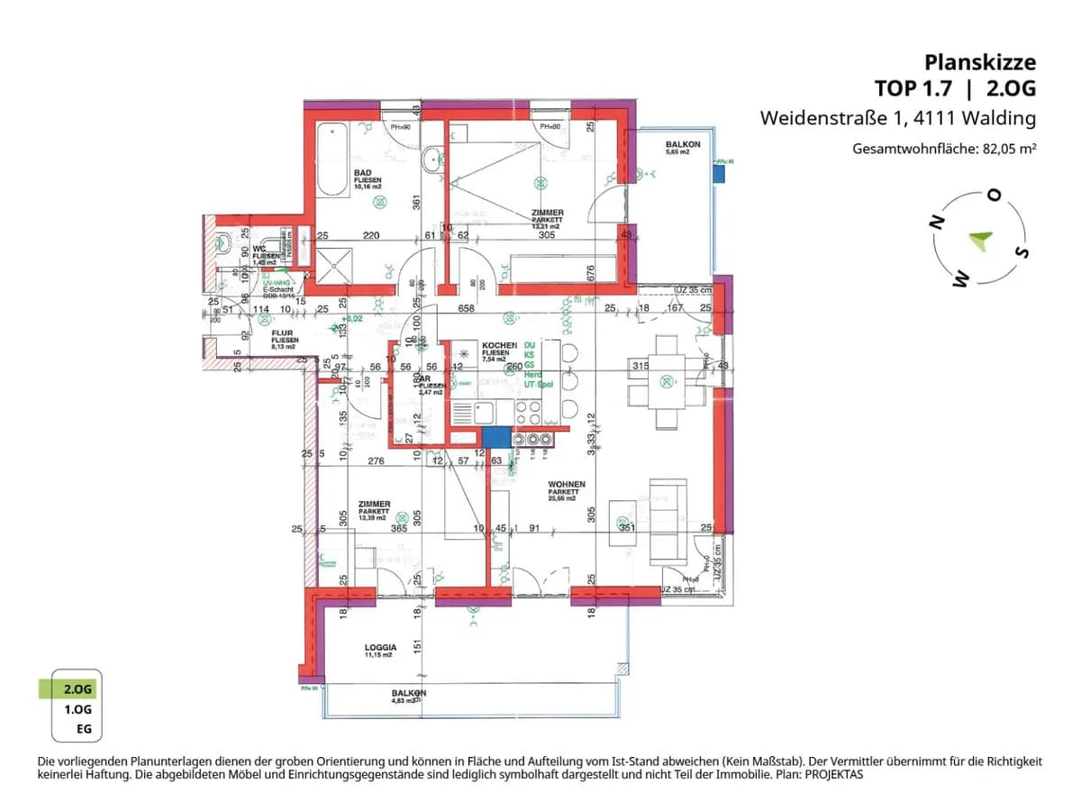 3-Zimmer-Wohnung mieten in Urfahr-Umgebung – 82,05 m², € 1.496 – Bild 17 von 17