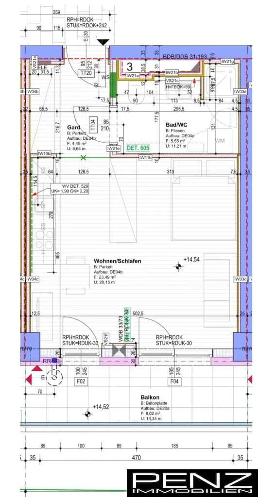 1-Zimmer-Wohnung kaufen in Linz – 35 m², € 289.000 – Bild 9 von 9