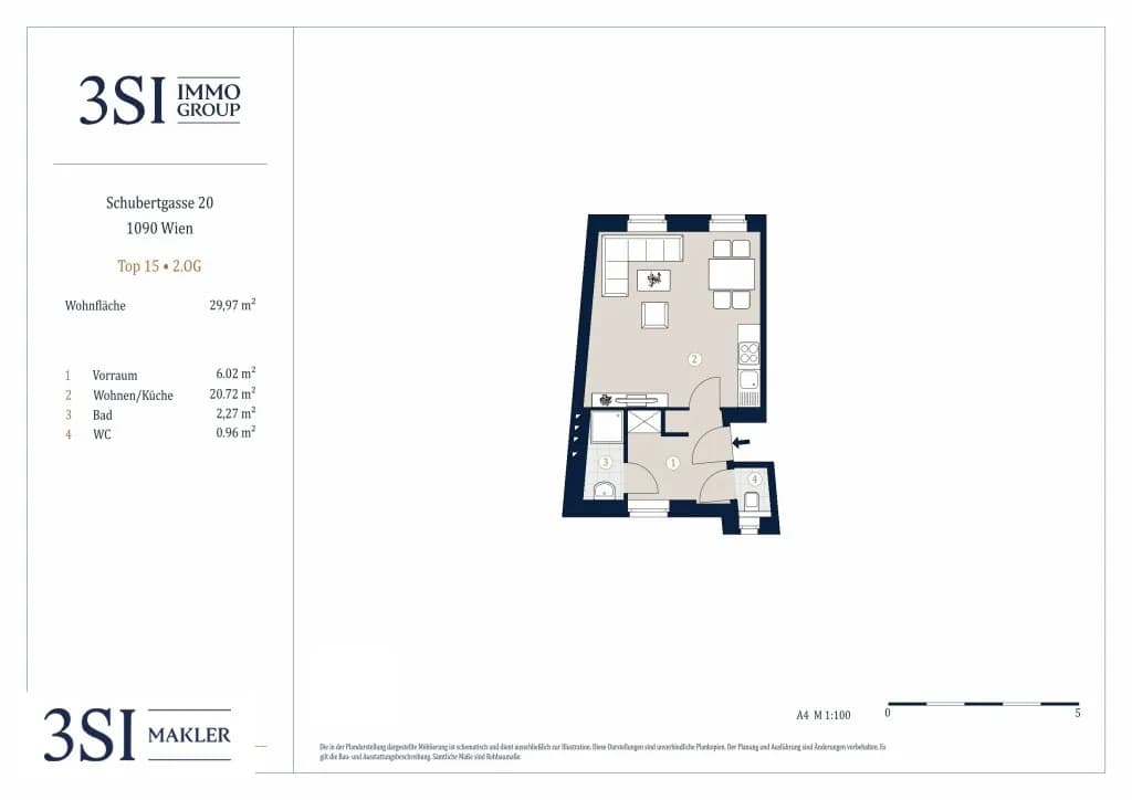 1-Zimmer-Wohnung kaufen in Wien – 30 m², € 249.000 – Bild 9 von 9
