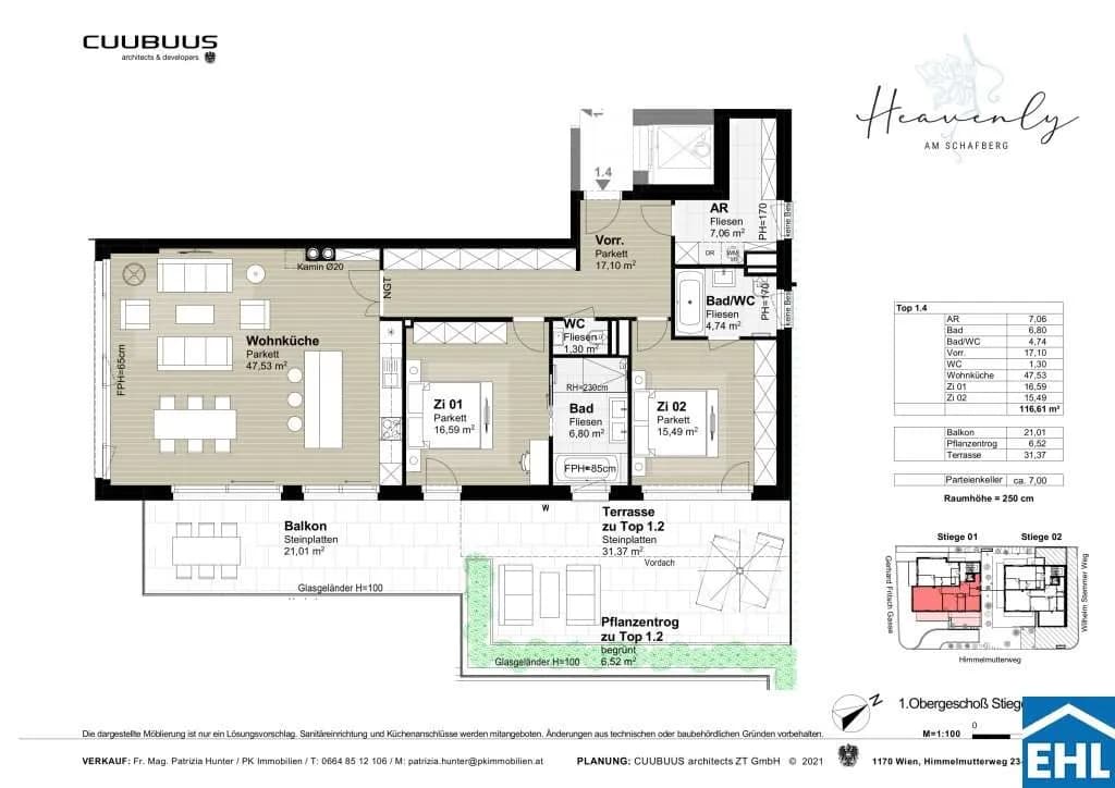 3-Zimmer-Wohnung kaufen in Wien – 116,42 m² – Bild 5 von 5