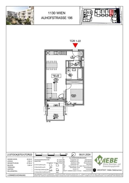 2-Zimmer-Wohnung kaufen in Wien – 47,9 m², € 453.500 – Bild 11 von 11
