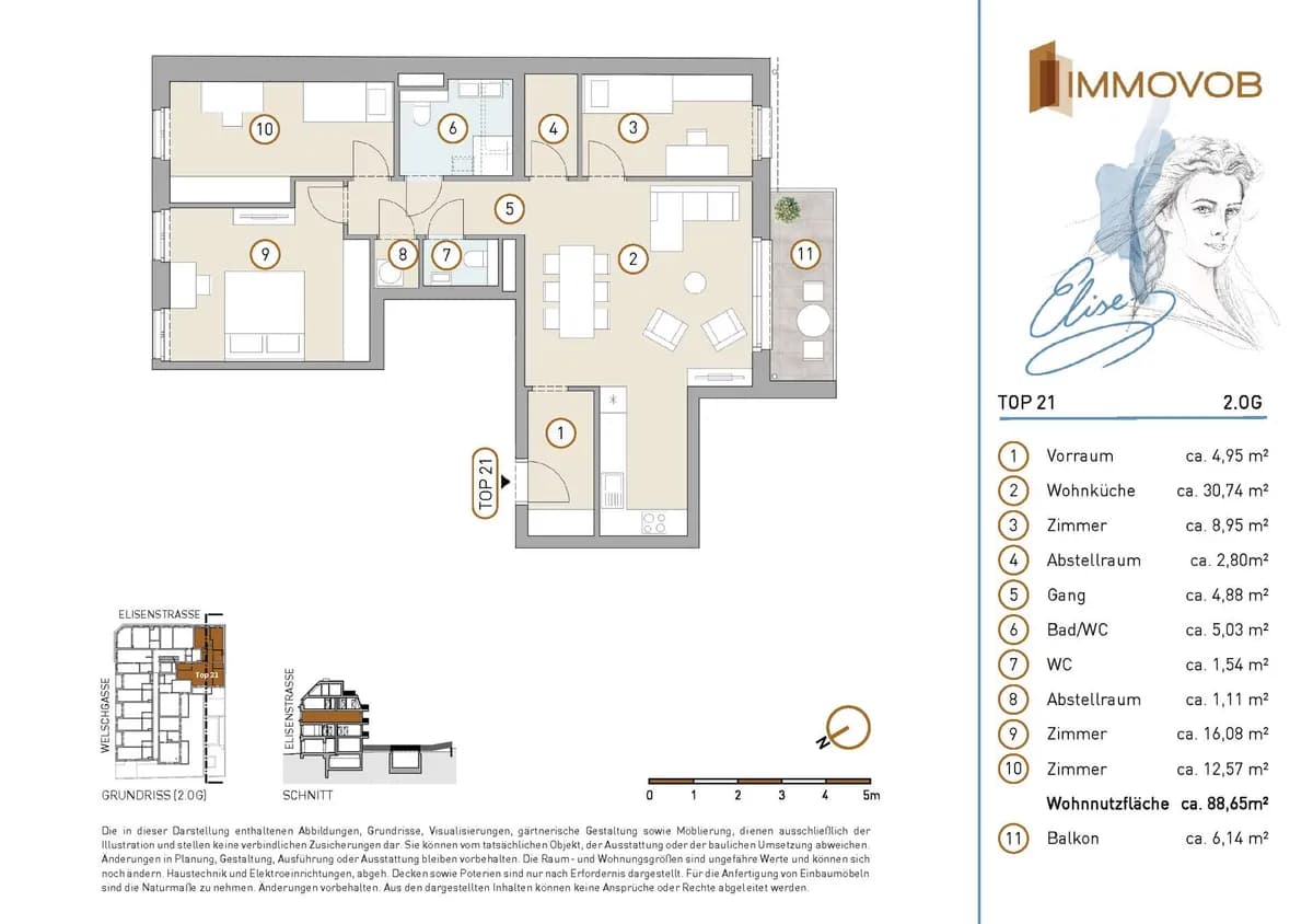 4-Zimmer-Wohnung kaufen in Wien – 93,26 m², € 715.416 – Bild 2 von 10