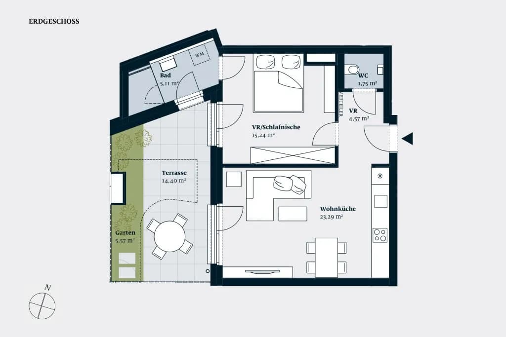 2-Zimmer-Wohnung kaufen in Wien – 49,96 m², € 416.000 – Bild 7 von 14