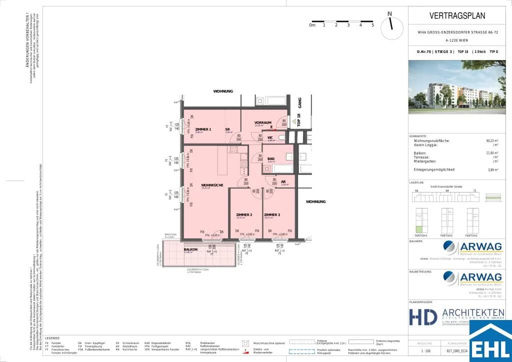 4-Zimmer-Wohnung mieten in Wien – 90,23 m², € 1.475 – Bild 8 von 8