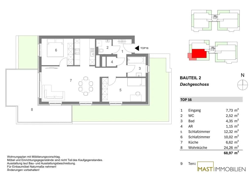 3-Zimmer-Wohnung kaufen in Korneuburg – 68,97 m², € 422.000 – Bild 25 von 25