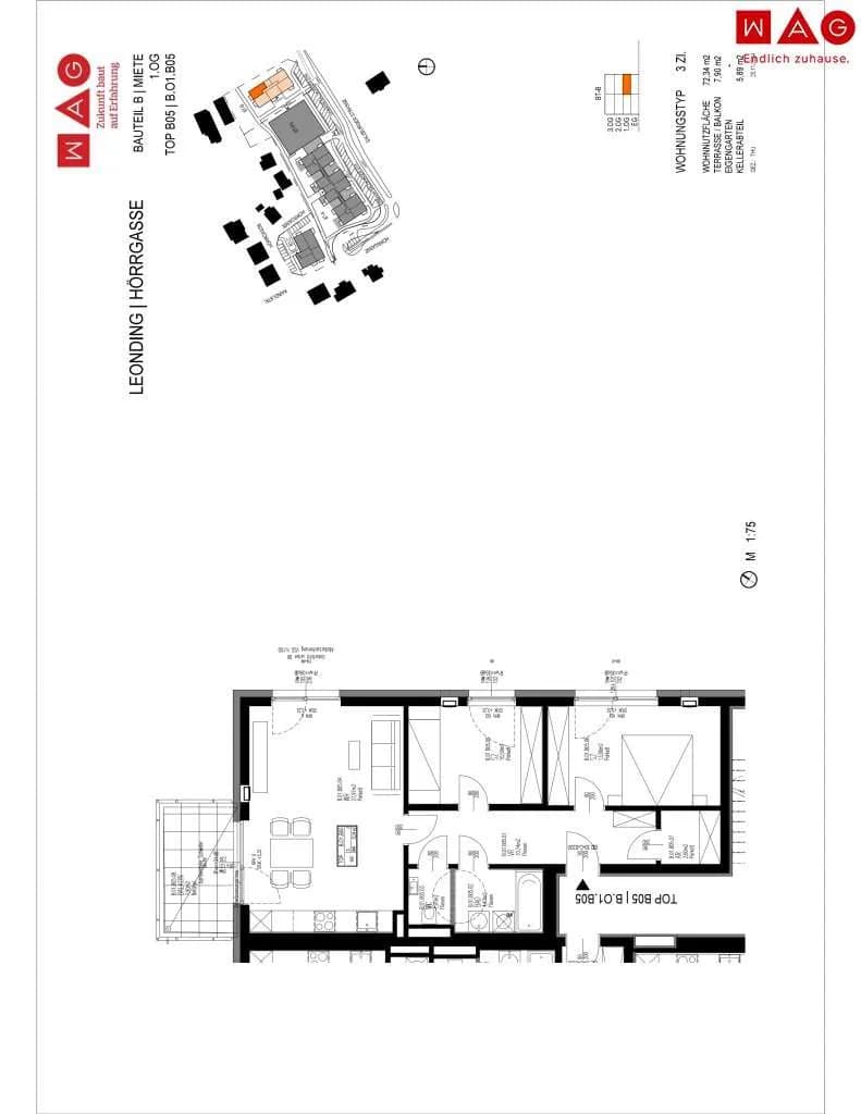 3-Zimmer-Wohnung mieten in Linz Land – 72,34 m², € 2.499 – Bild 11 von 11