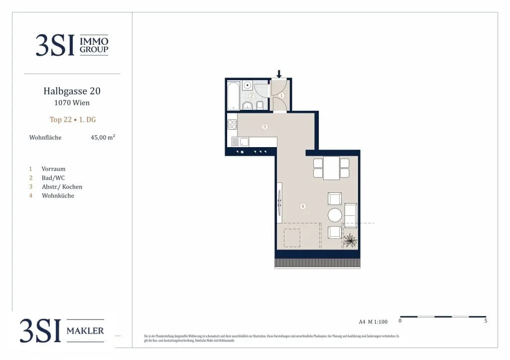 1-Zimmer-Wohnung kaufen in Wien – 45 m², € 339.000 – Bild 9 von 9