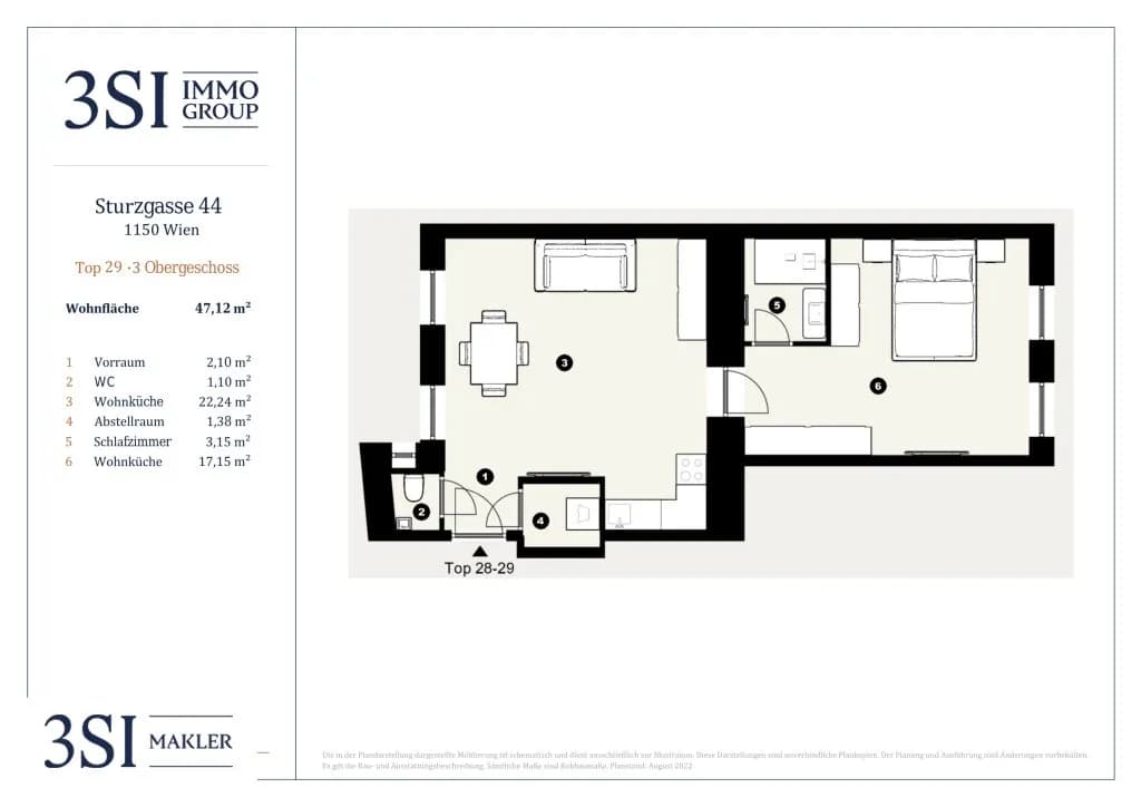2-Zimmer-Wohnung kaufen in Wien – 47,12 m², € 265.000 – Bild 14 von 14