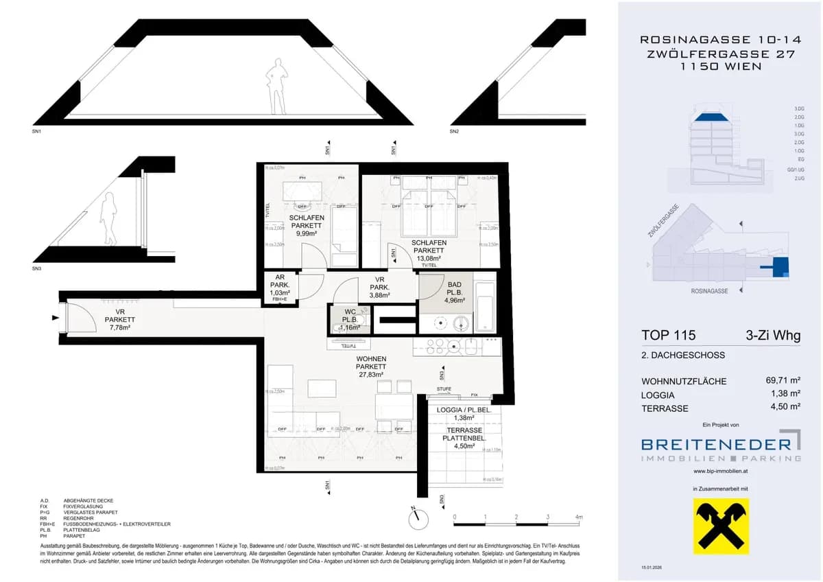 3-Zimmer-Wohnung kaufen in Wien – 70,27 m², € 556.600 – Bild 4 von 4