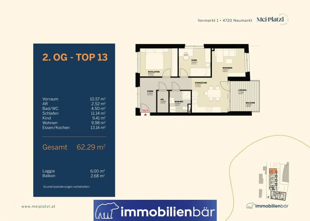 3-Zimmer-Wohnung kaufen in Grieskirchen – 61,26 m², € 266.481 – Bild 12 von 12