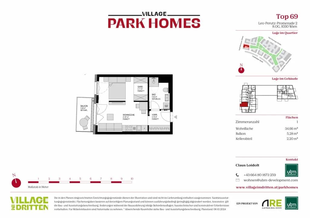 1-Zimmer-Wohnung kaufen in Wien – 34,66 m², € 306.000 – Bild 8 von 8
