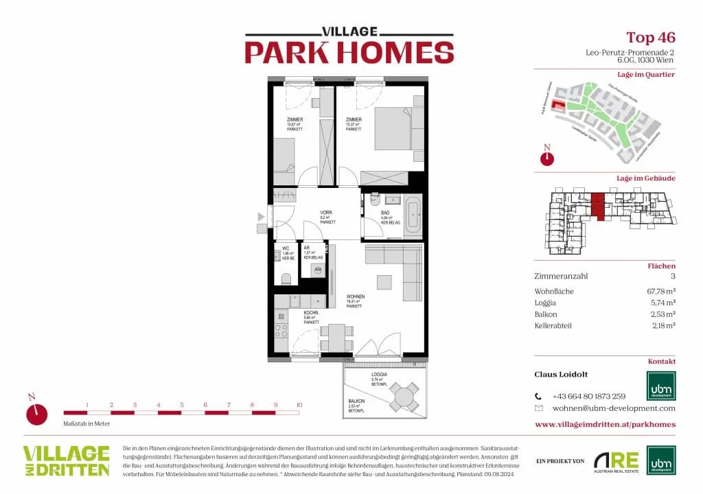 3-Zimmer-Wohnung kaufen in Wien – 67,78 m², € 561.000 – Bild 9 von 9