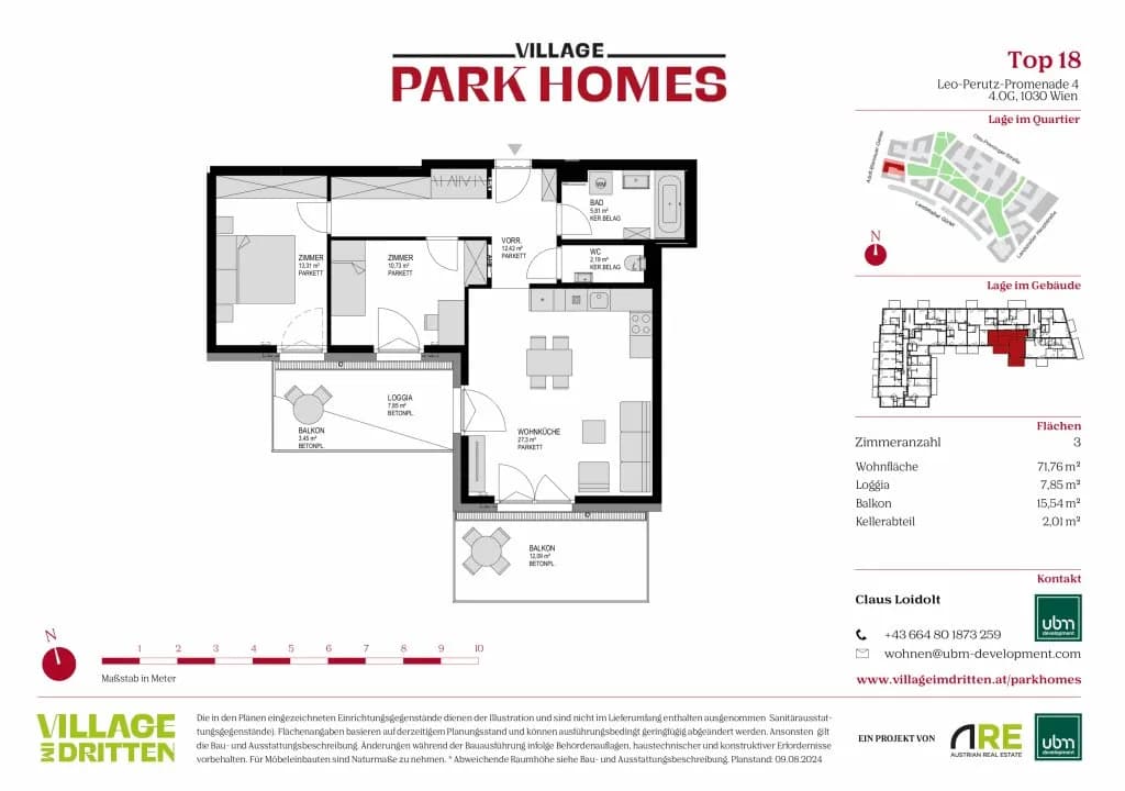 3-Zimmer-Wohnung kaufen in Wien – 71,76 m², € 586.000 – Bild 9 von 9