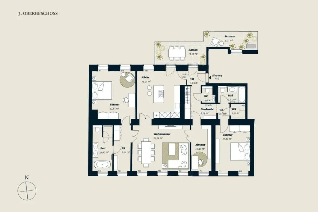4-Zimmer-Wohnung kaufen in Wien – 146,66 m², € 1.535.300 – Bild 2 von 14