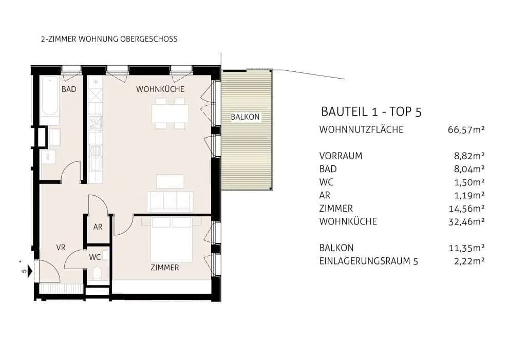 2-Zimmer-Wohnung kaufen in Mödling – 66,57 m², € 474.900 – Bild 19 von 21