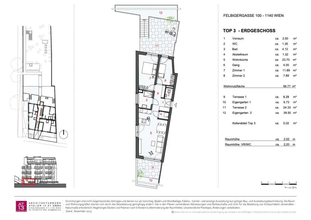 3-Zimmer-Wohnung kaufen in Wien – 56,77 m², € 449.000 – Bild 28 von 30