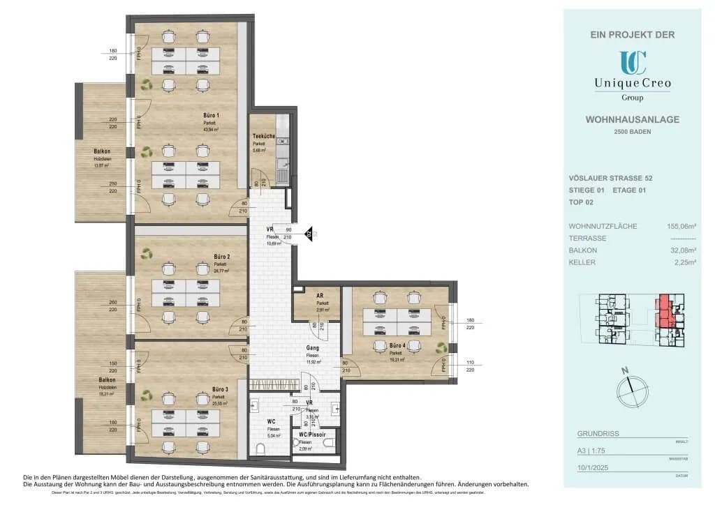 Gewerbeimmobilie kaufen in Baden – 60 m², € 274.175 – Bild 9 von 11