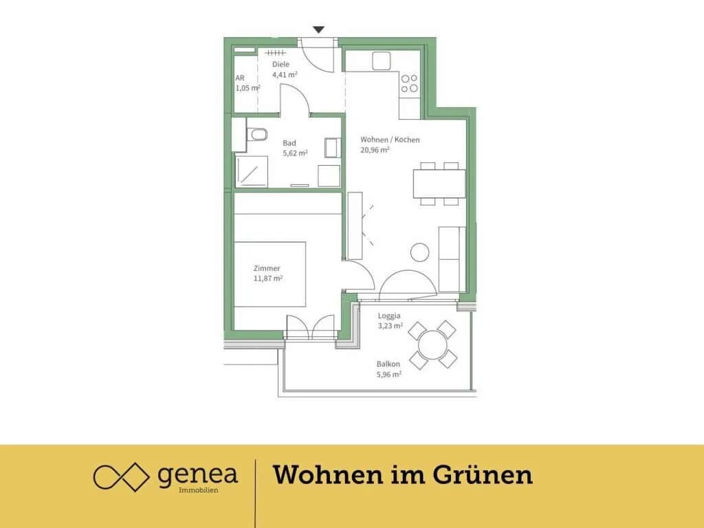 2-Zimmer-Wohnung kaufen in Graz – 43,91 m², € 230.000 – Bild 2 von 16