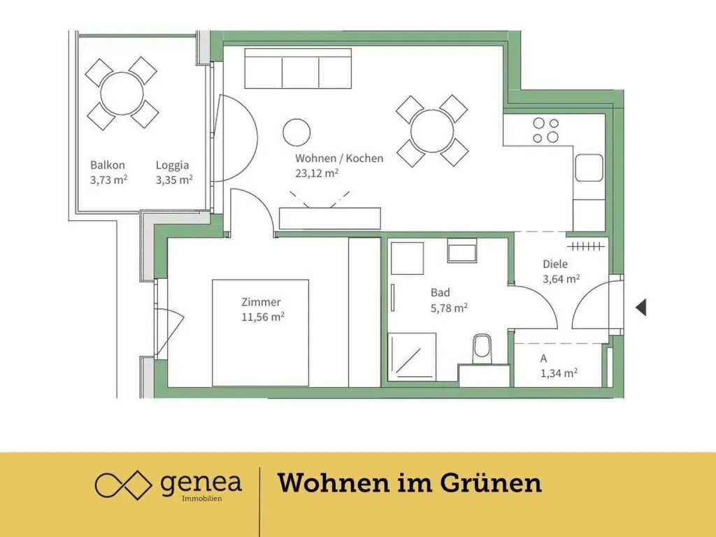 2-Zimmer-Wohnung kaufen in Graz – 45,44 m², € 235.000 – Bild 3 von 16