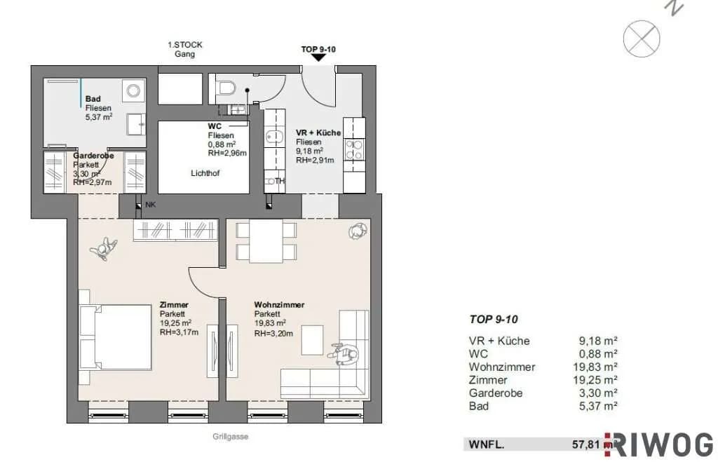 2-Zimmer-Wohnung kaufen in Wien – 57,81 m², € 269.000 – Bild 17 von 17