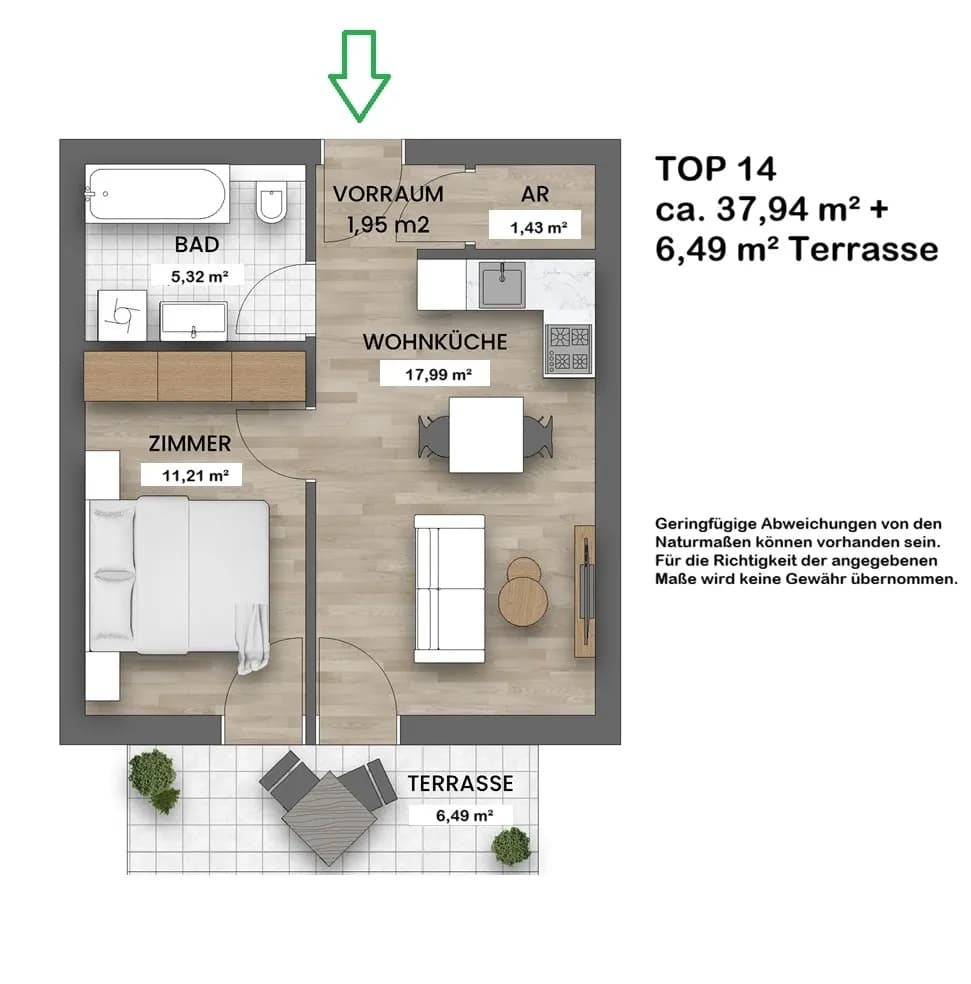 2-Zimmer-Wohnung kaufen in Wien – 37,94 m², € 279.000 – Bild 13 von 16