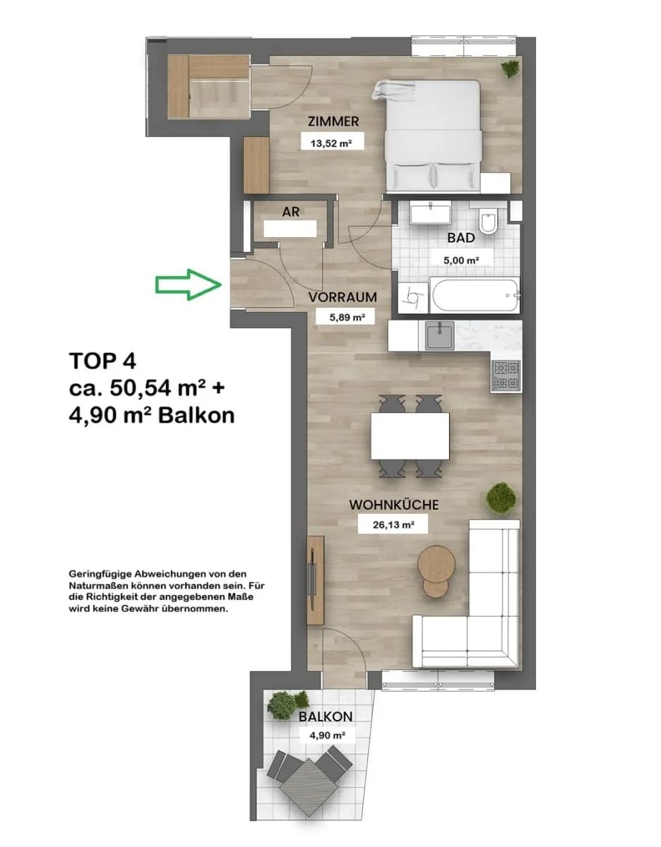 2-Zimmer-Wohnung kaufen in Wien – 50,54 m², € 325.000 – Bild 13 von 16