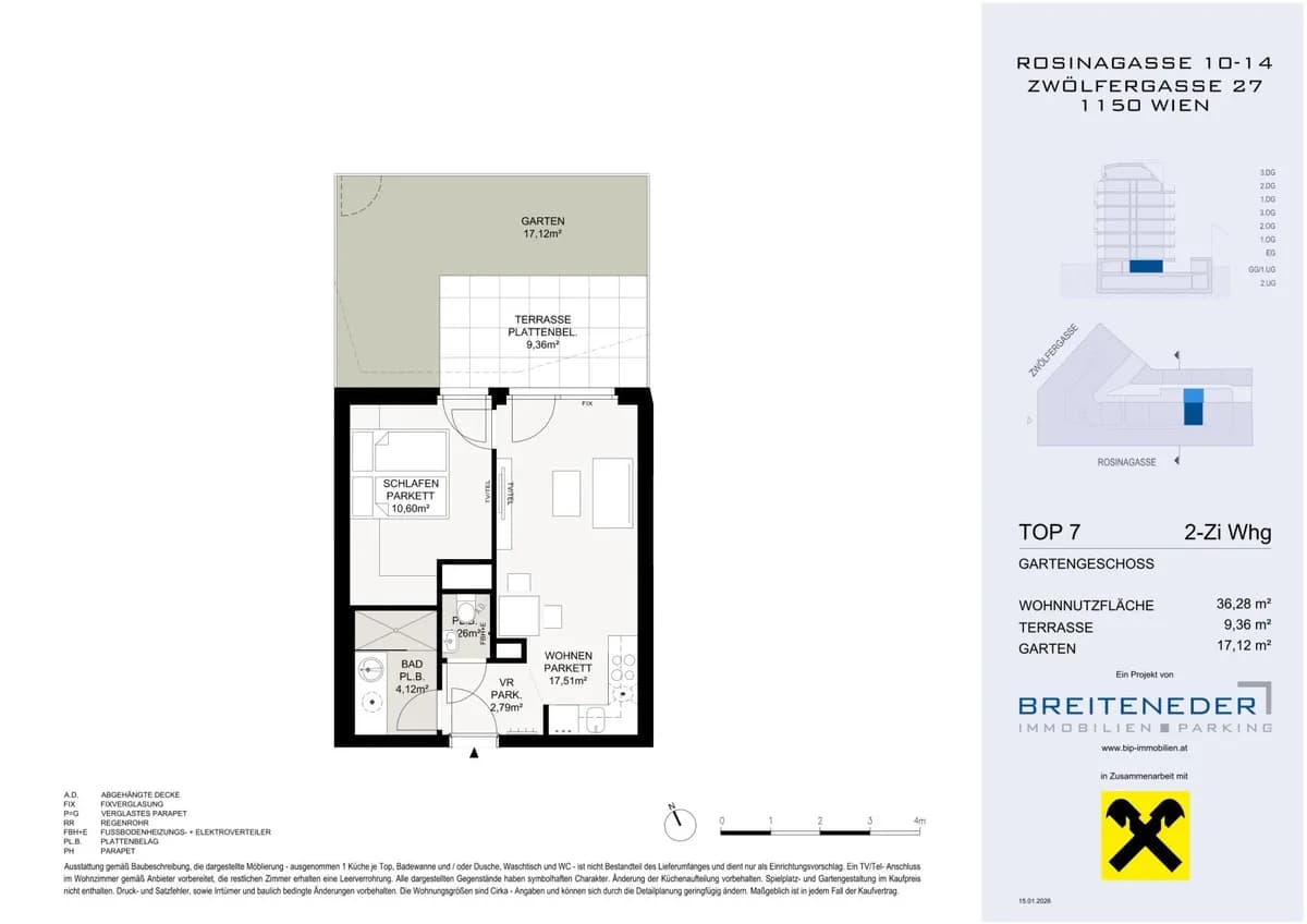 2-Zimmer-Wohnung kaufen in Wien – 36,11 m², € 258.200 – Bild 4 von 4