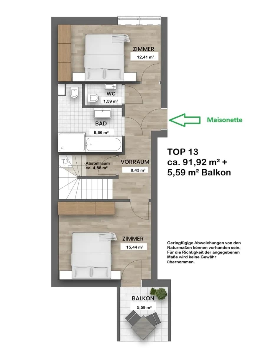 3-Zimmer-Wohnung kaufen in Wien – 91,82 m², € 654.000 – Bild 21 von 25