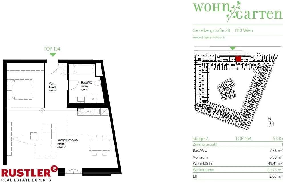 1-Zimmer-Wohnung mieten in Wien – 62,75 m², € 1.053 – Bild 8 von 9