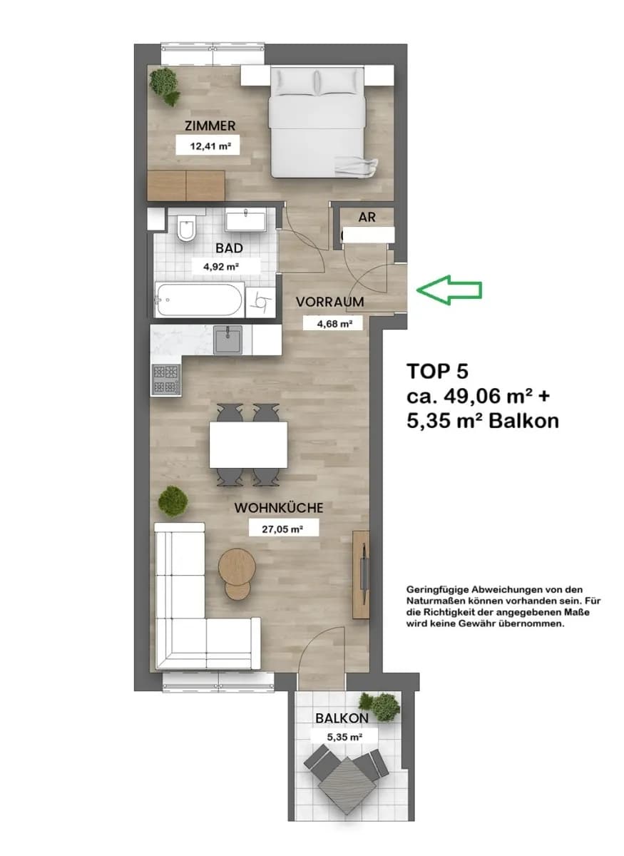2-Zimmer-Wohnung kaufen in Wien – 49,05 m², € 315.000 – Bild 14 von 17