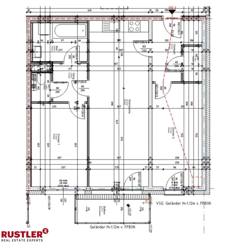 3-Zimmer-Wohnung mieten in Graz – 70,3 m², € 945 – Bild 1 von 2