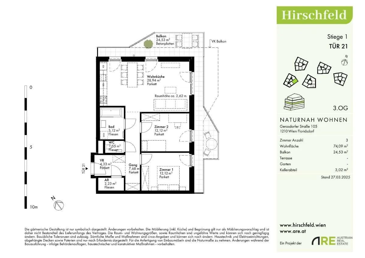 3-Zimmer-Wohnung kaufen in Wien – 73,43 m², € 442.000 – Bild 15 von 17