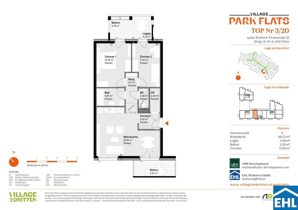 3-Zimmer-Wohnung kaufen in Wien – 68,72 m², € 505.000 – Bild 11 von 11