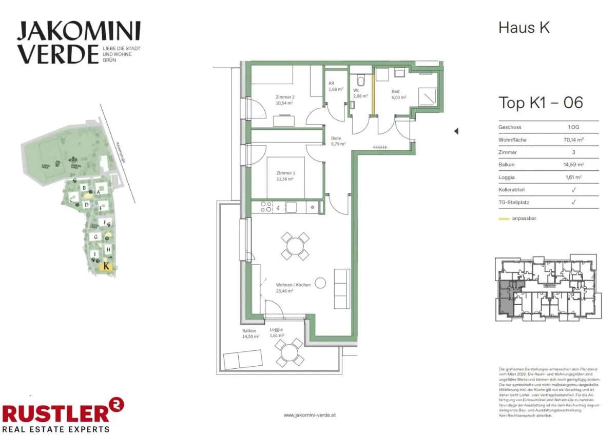 3-Zimmer-Wohnung kaufen in Graz – 68,48 m², € 360.000 – Bild 8 von 12
