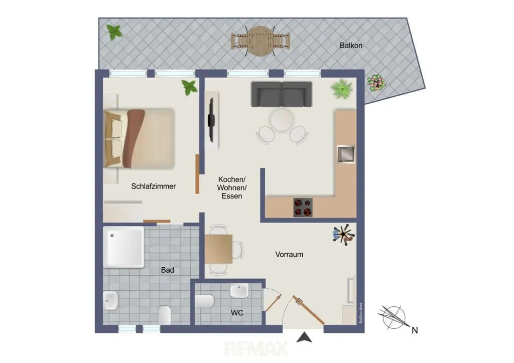2-Zimmer-Wohnung mieten in Graz – 56,35 m², € 1.383 – Bild 2 von 11