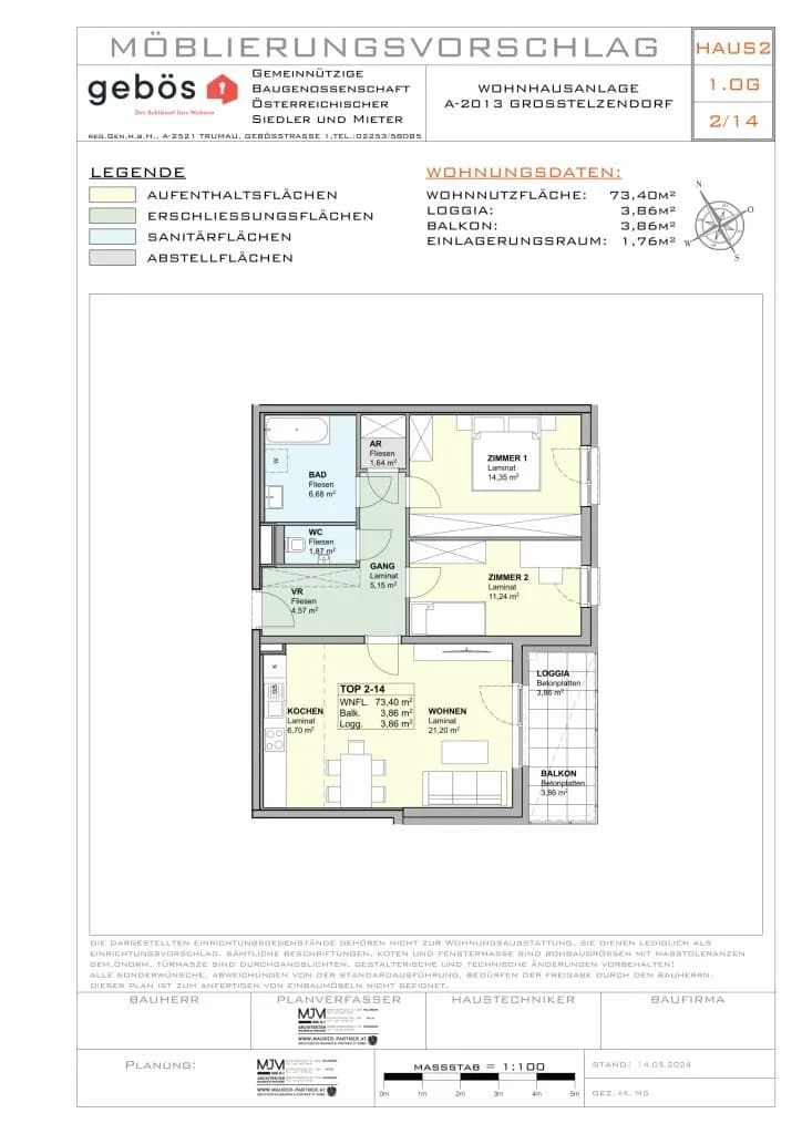 3-Zimmer-Wohnung mieten in Hollabrunn – 73,4 m², € 750 – Bild 18 von 18