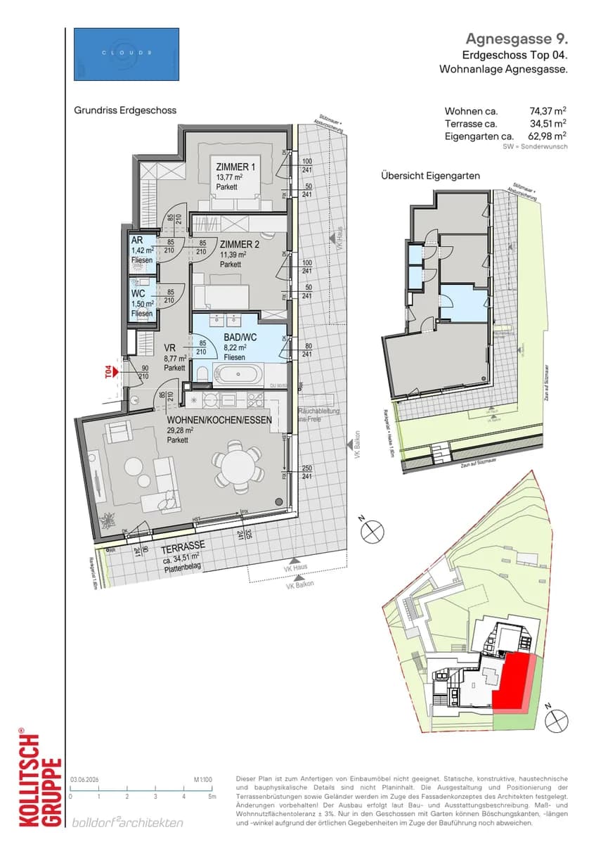 3-Zimmer-Wohnung kaufen in Wien – 74,37 m², € 749.000 – Bild 2 von 18