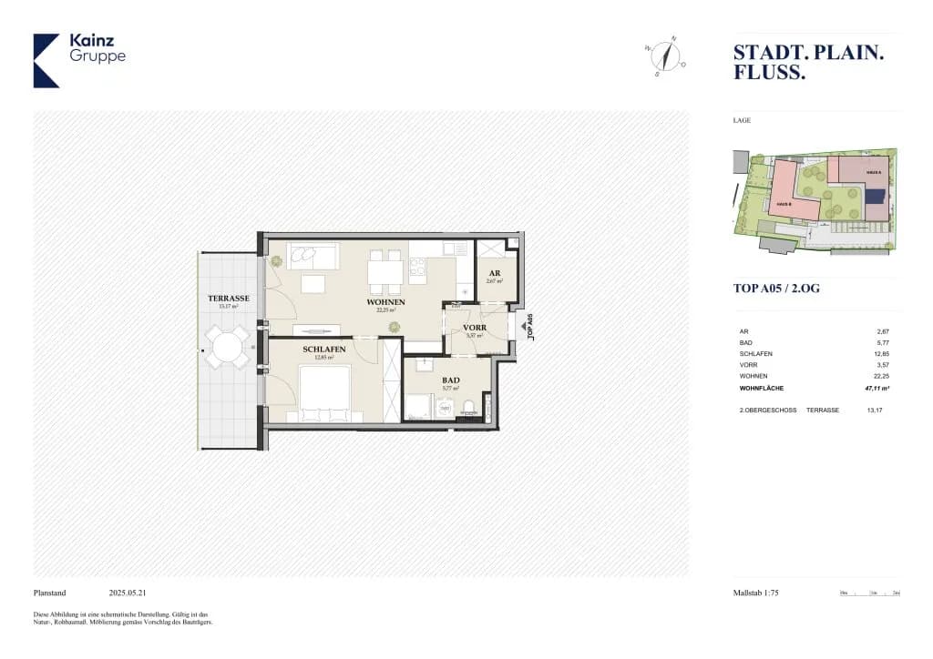 2-Zimmer-Wohnung kaufen in Salzburg Stadt – 47,11 m², € 382.000 – Bild 6 von 7