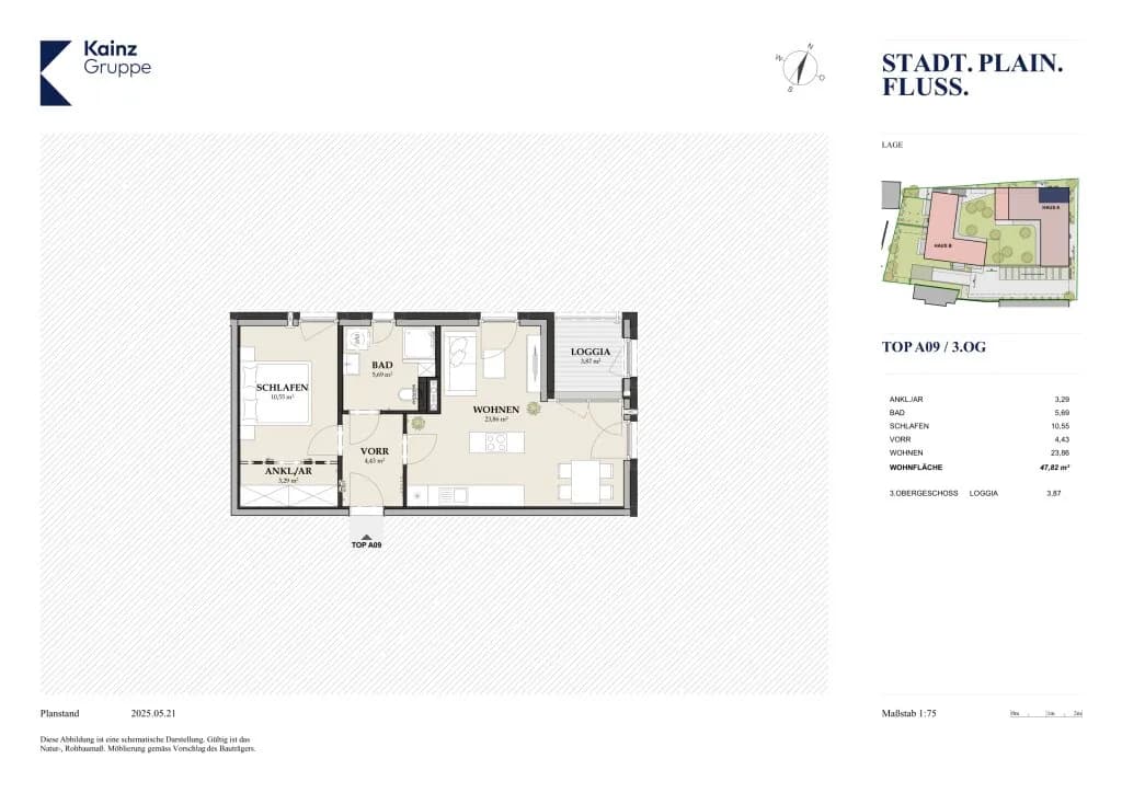 2-Zimmer-Wohnung kaufen in Salzburg Stadt – 47,82 m², € 370.000 – Bild 7 von 7
